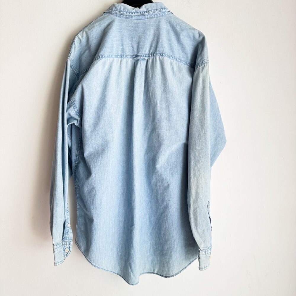 Warner Brothers Studio Store Lightweight Denim Embroidered Cartoon Shirt L - Picture 7 of 7